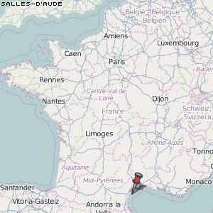 Salles-d'Aude Karte Frankreich
