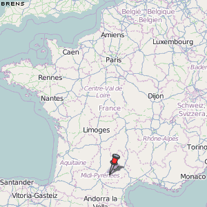 Brens Karte Frankreich