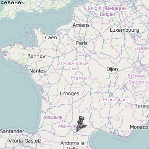 Caraman Karte Frankreich