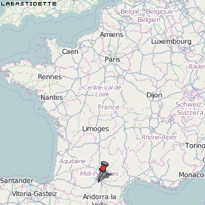 Labastidette Karte Frankreich