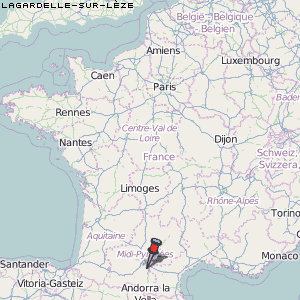 Lagardelle-sur-Lèze Karte Frankreich