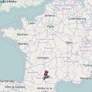Lévignac Karte Frankreich