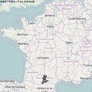 Martres-Tolosane Karte Frankreich