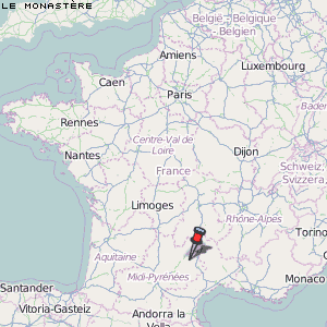 Le Monastère Karte Frankreich