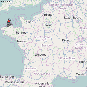 Santec Karte Frankreich