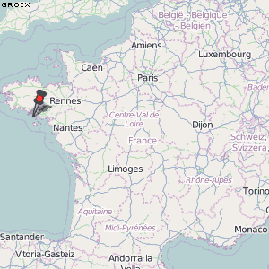 Groix Karte Frankreich