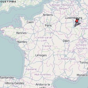 Custines Karte Frankreich