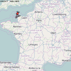 Saint Helier Karte Frankreich