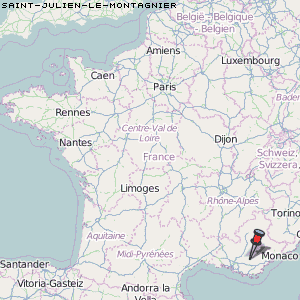 Saint-Julien-le-Montagnier Karte Frankreich