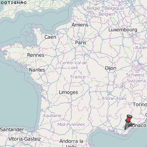 Cotignac Karte Frankreich