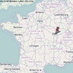 Plombières-lès-Dijon Karte Frankreich