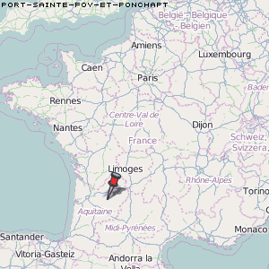 Port-Sainte-Foy-et-Ponchapt Karte Frankreich