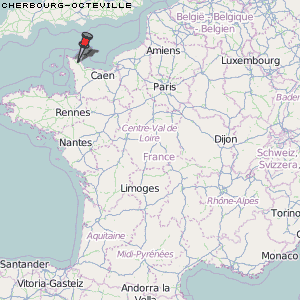 Cherbourg-Octeville Karte Frankreich