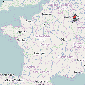 Metz Karte Frankreich