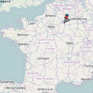 Reims Karte Frankreich