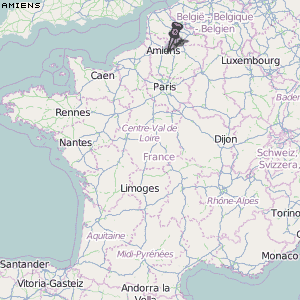 Amiens Karte Frankreich