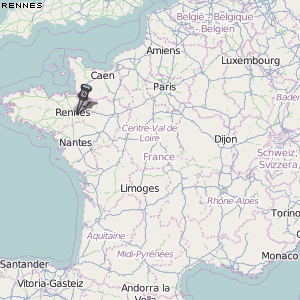 Rennes Karte Frankreich