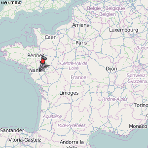 Nantes Karte Frankreich