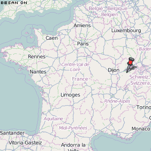 Besançon Karte Frankreich