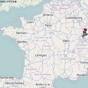 Mulhouse Karte Frankreich