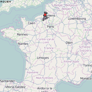 Rouen Karte Frankreich