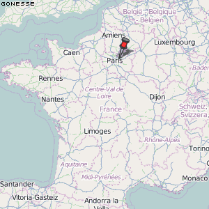 Gonesse Karte Frankreich