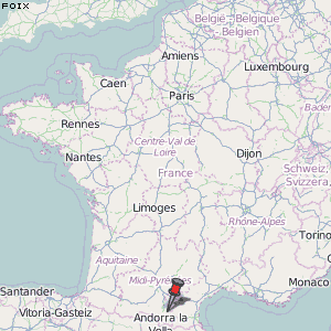 Foix Karte Frankreich