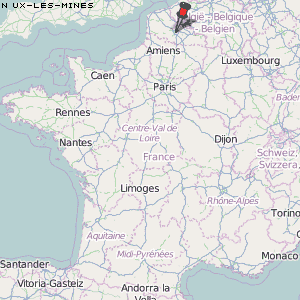 Nœux-les-Mines Karte Frankreich