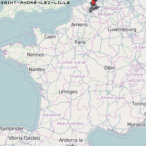 Saint-André-lez-Lille Karte Frankreich