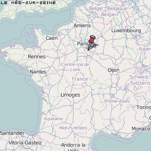 Le Mée-sur-Seine Karte Frankreich
