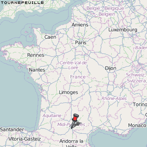 Tournefeuille Karte Frankreich