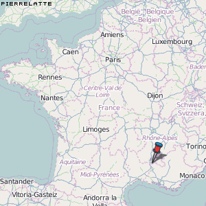 Pierrelatte Karte Frankreich