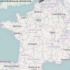 Coudekerque-Branche Karte Frankreich