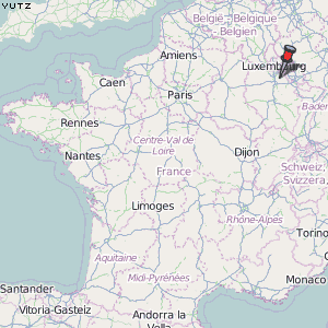 Yutz Karte Frankreich