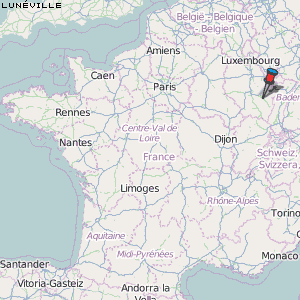 Lunéville Karte Frankreich