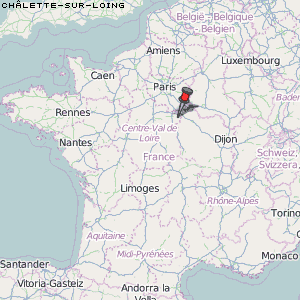 Châlette-sur-Loing Karte Frankreich