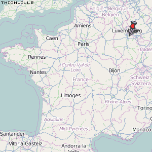 Thionville Karte Frankreich