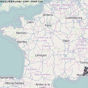 Roquebrune-Cap-Martin Karte Frankreich