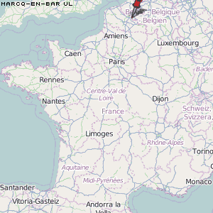 Marcq-en-Barœul Karte Frankreich