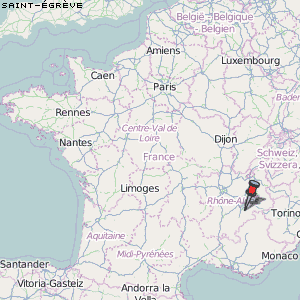 Saint-Égrève Karte Frankreich