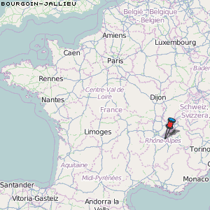 Bourgoin-Jallieu Karte Frankreich