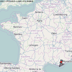 Six-Fours-les-Plages Karte Frankreich