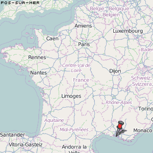 Fos-sur-Mer Karte Frankreich
