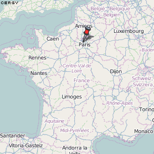 Cergy Karte Frankreich