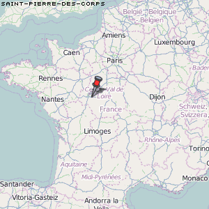 Saint-Pierre-des-Corps Karte Frankreich