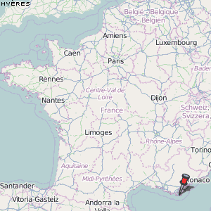 Hyères Karte Frankreich
