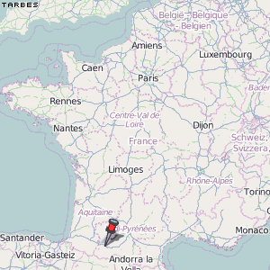 Tarbes Karte Frankreich
