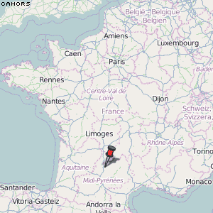 Cahors Karte Frankreich