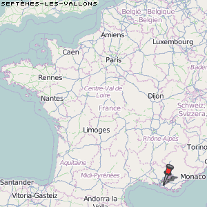 Septèmes-les-Vallons Karte Frankreich