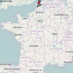 Étaples Karte Frankreich